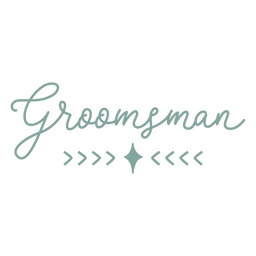 Groomsman-Hochzeitsbeschriftung PNG-Design