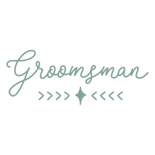 Groomsman wedding lettering PNG Design