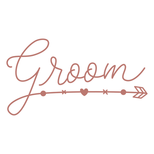 Groom wedding lettering PNG Design