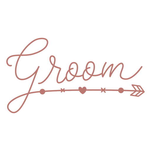 Schriftzug zur Hochzeit des Br?utigams PNG-Design