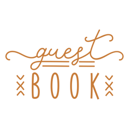 Letras de casamento de livro de convidados Desenho PNG
