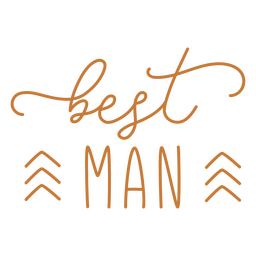 Best man wedding lettering PNG Design