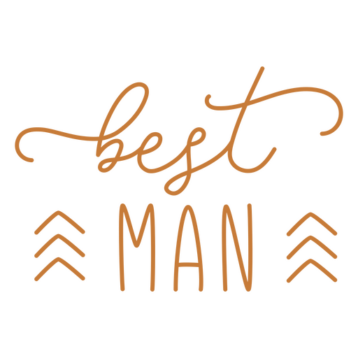 Best man wedding lettering PNG Design