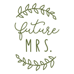 Hochzeitsbeschriftung der zukünftigen Frau PNG-Design