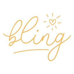 Letras de casamento Bling Desenho PNG