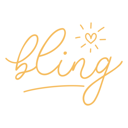 Bling wedding lettering PNG Design
