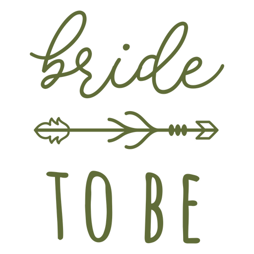 Bride to be wedding lettering PNG Design