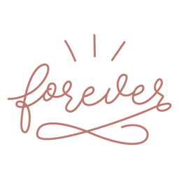 Letras de casamento para sempre Desenho PNG