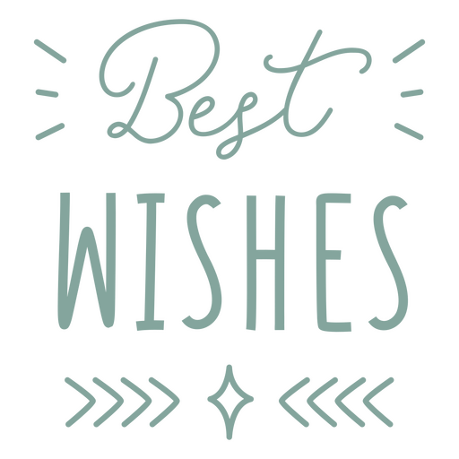 Best wishes wedding lettering PNG Design