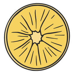 Half a lemon PNG Design