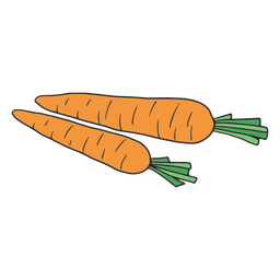 Curso de cor de cenouras de elementos de fitness Desenho PNG