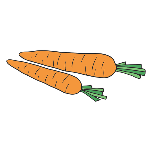 Curso de cor de cenouras de elementos de fitness Desenho PNG