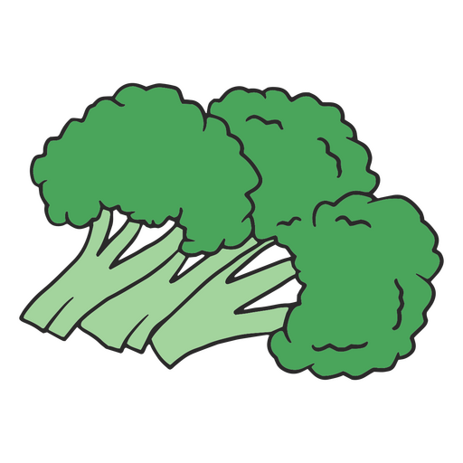 Broccoli color stroke PNG Design