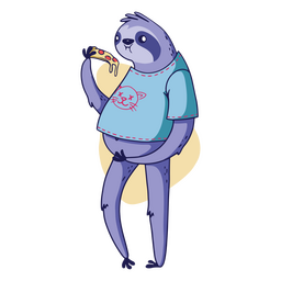 Pizza sloth illustration  PNG Design