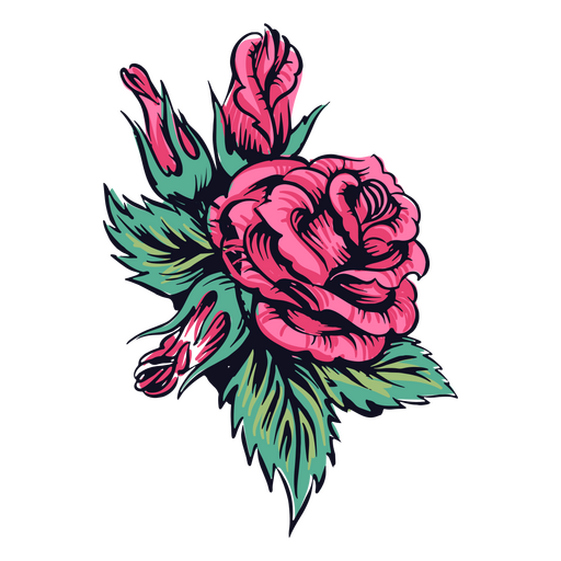 Rose detailed illustration PNG Design