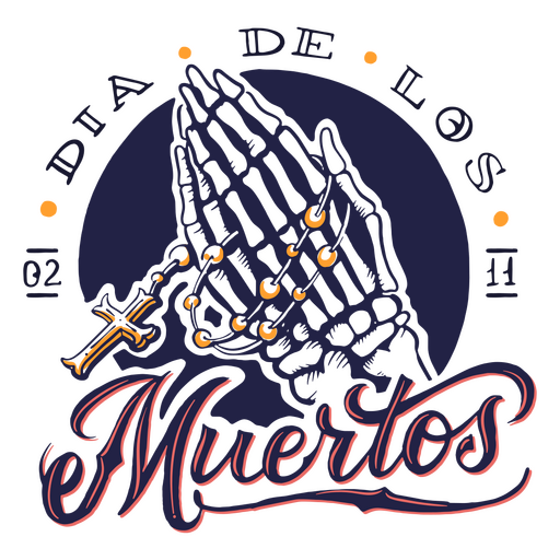 Distintivo de feriado mexicano de Dia de los muertos Desenho PNG