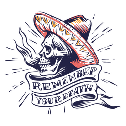 Tod mexikanisches Feiertagsabzeichen PNG-Design