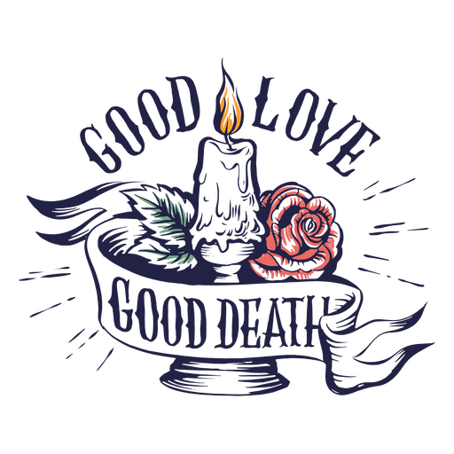 Día de los muertos buen amor buena muerte citas letras Diseño PNG