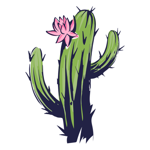 Design PNG E SVG De Ilustração Em Silhueta Planta Cacto Cactos