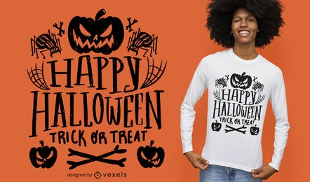 Diseño de camiseta de fiesta de halloween feliz