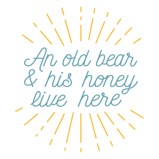 Um urso e suas letras de citação de cabana de mel