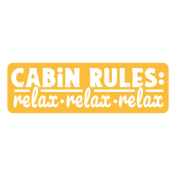 Cabin rules quote cut out PNG Design
