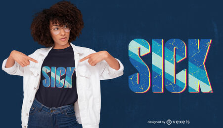 T-Shirt-Design mit krankem Texteffekt