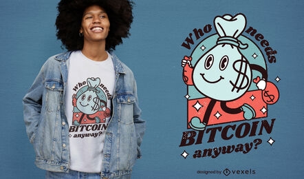 Diseño de camiseta Bitcoin Money Bag