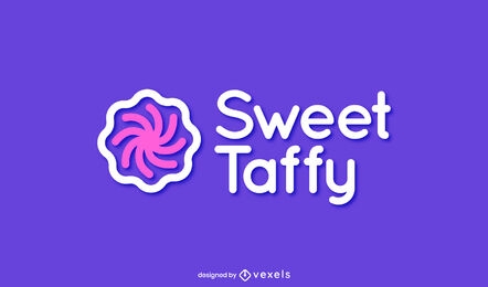 Spiral candy sweet food logo template