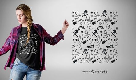 Diseño de camiseta Punk Rock Pattern