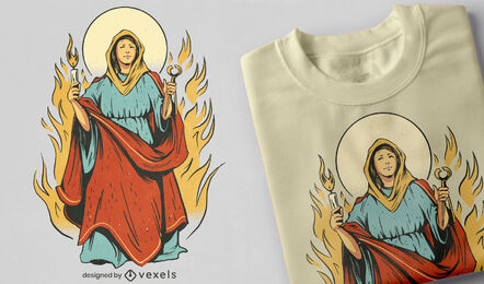 Agatha of Sicily t-shirt design
