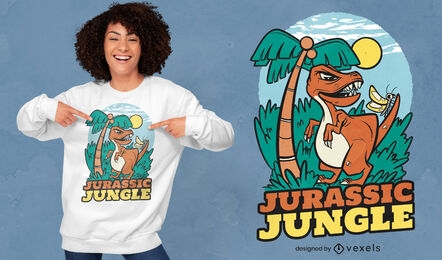 Jurassic jungle t-shirt design
