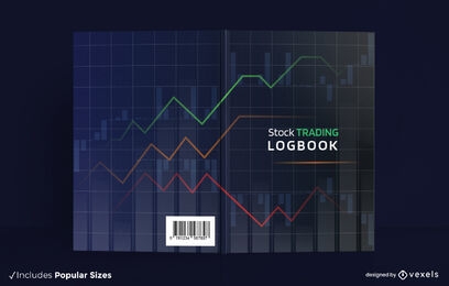 Digital graph line book cover design