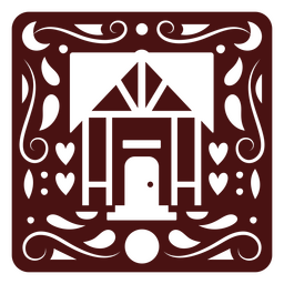 Precioso adorno de cabina recortado Diseño PNG