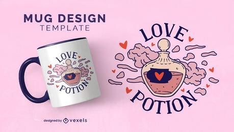 Magical love potion witchcraft mug design