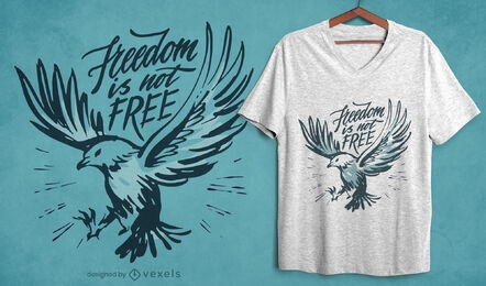 Design de t-shirt Freedom Eagle