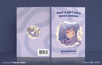 Just A Girl Who Really Loves Anime - Sketchbook: Comic Manga Anime