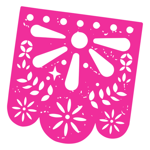 Dia dos mortos fúcsia galhardete papel picado Desenho PNG