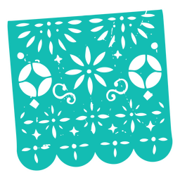 Day of the dead sky blue pennant papel picado PNG Design