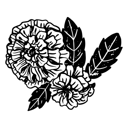 Tag der toten Nelkendekoration füllte Schlaganfall PNG-Design