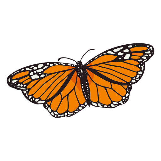 Día de los muertos trazo de color mariposa. Diseño PNG