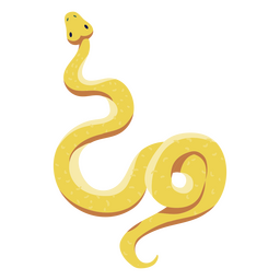 Yellow Snake Character PNG & SVG Design For T-Shirts