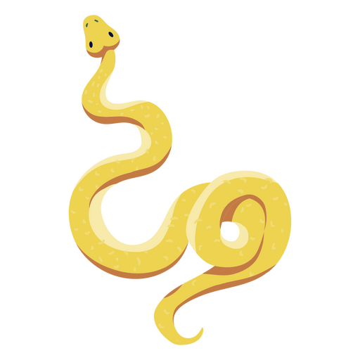 Carácter de serpiente amarilla Diseño PNG