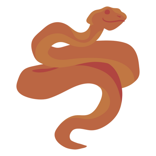 Orangefarbene Schlange PNG-Design