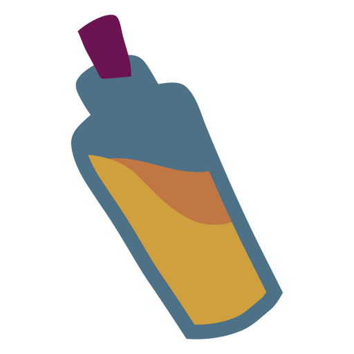 Botella de veneno de oro Diseño PNG