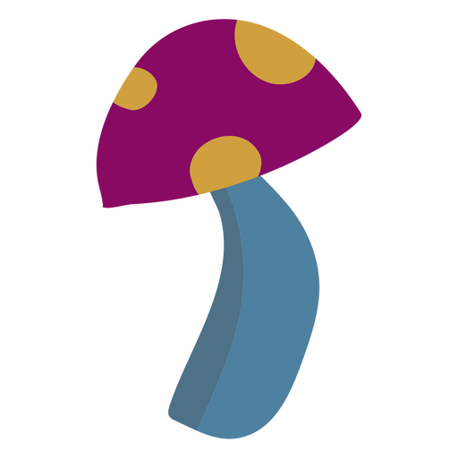 Purple and yellow mushroom