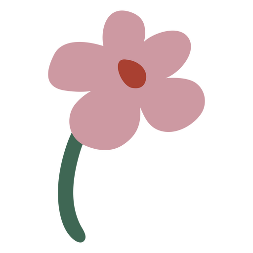 Rosa und rote Blume PNG-Design