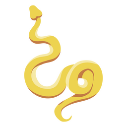 Serpiente amarilla semiplana