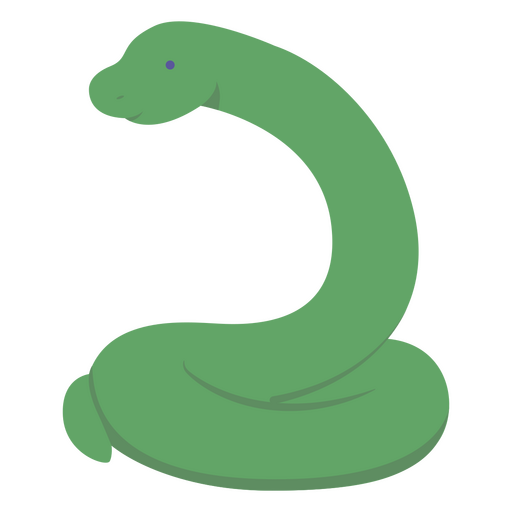 Desenho de cobra verde fofinho