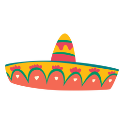 Day of the dead hat flat PNG Design